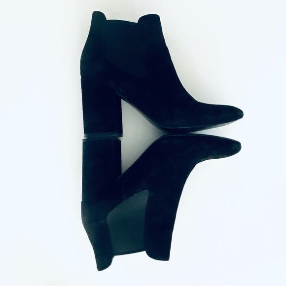 Cole Haan - Black Suede Boots with 3 Inch Block Heel - Great Condition - Picture 15 of 15